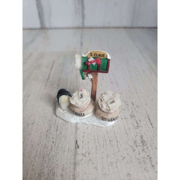 Lemax Santa's mailbox letters penguin village accessory xmas - Picture 1 of 6